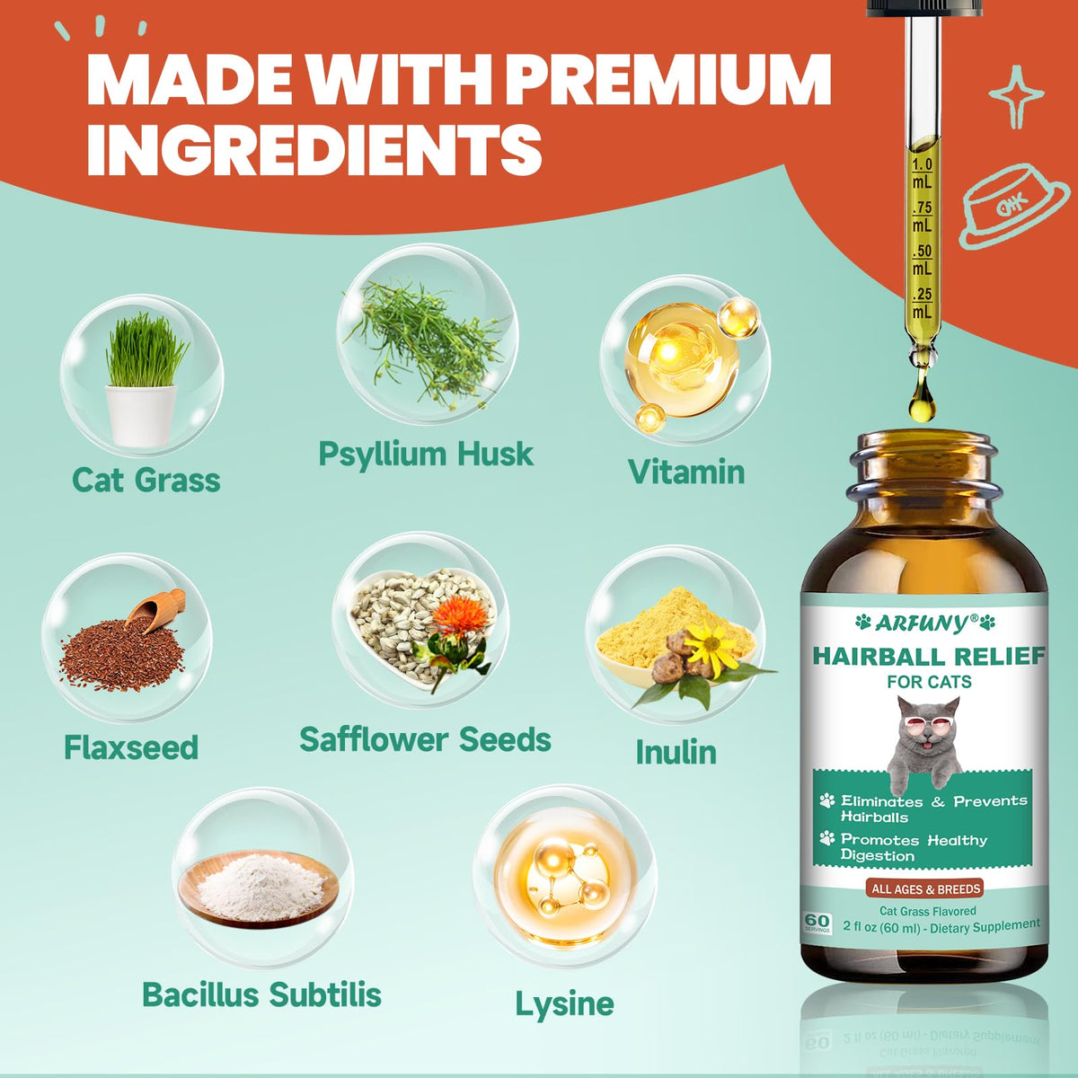 Hairball Treatment for Cats 120ML G33543