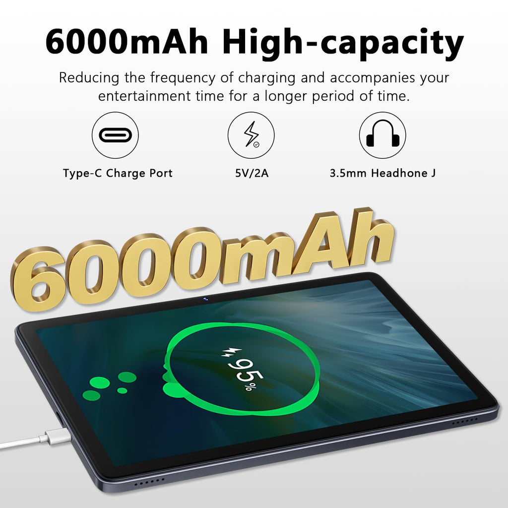 10 Inch Android 15 Tablet with Keyboard L585905