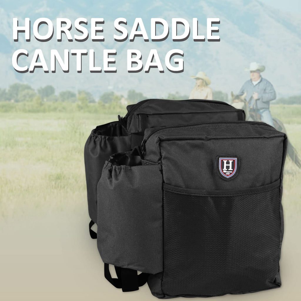 Nylon Western Saddle Bag Black V5994
