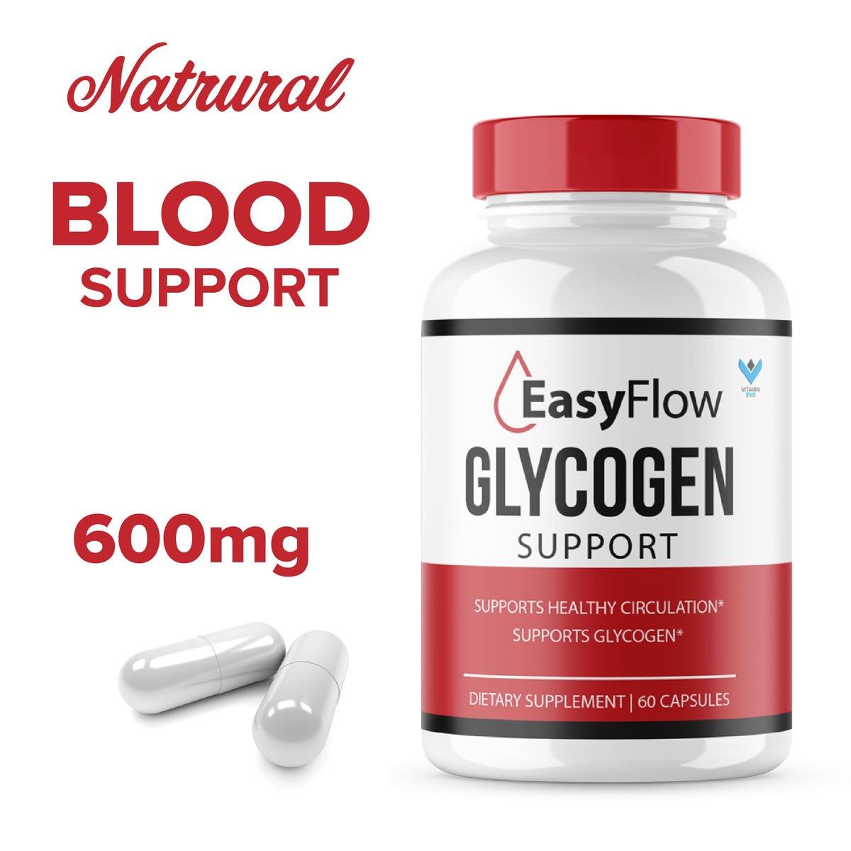 5 Pack 300 Capsules Glycogen Support Supplement M49398