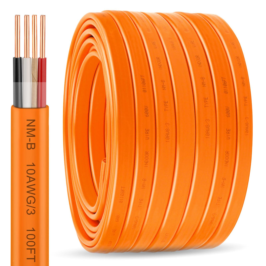 Solid Indoor Electrical Wire 100 FT Orange Y7383