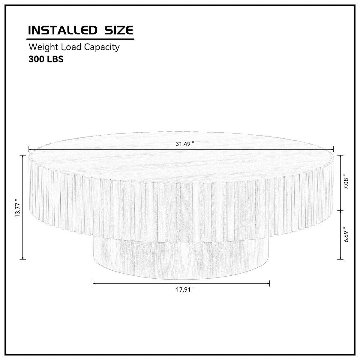 Matt Black Round Nesting Wood Coffee Table O26207