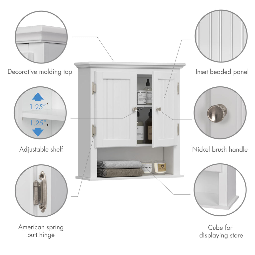 White Wall-Mounted Bathroom Cabinet F4707