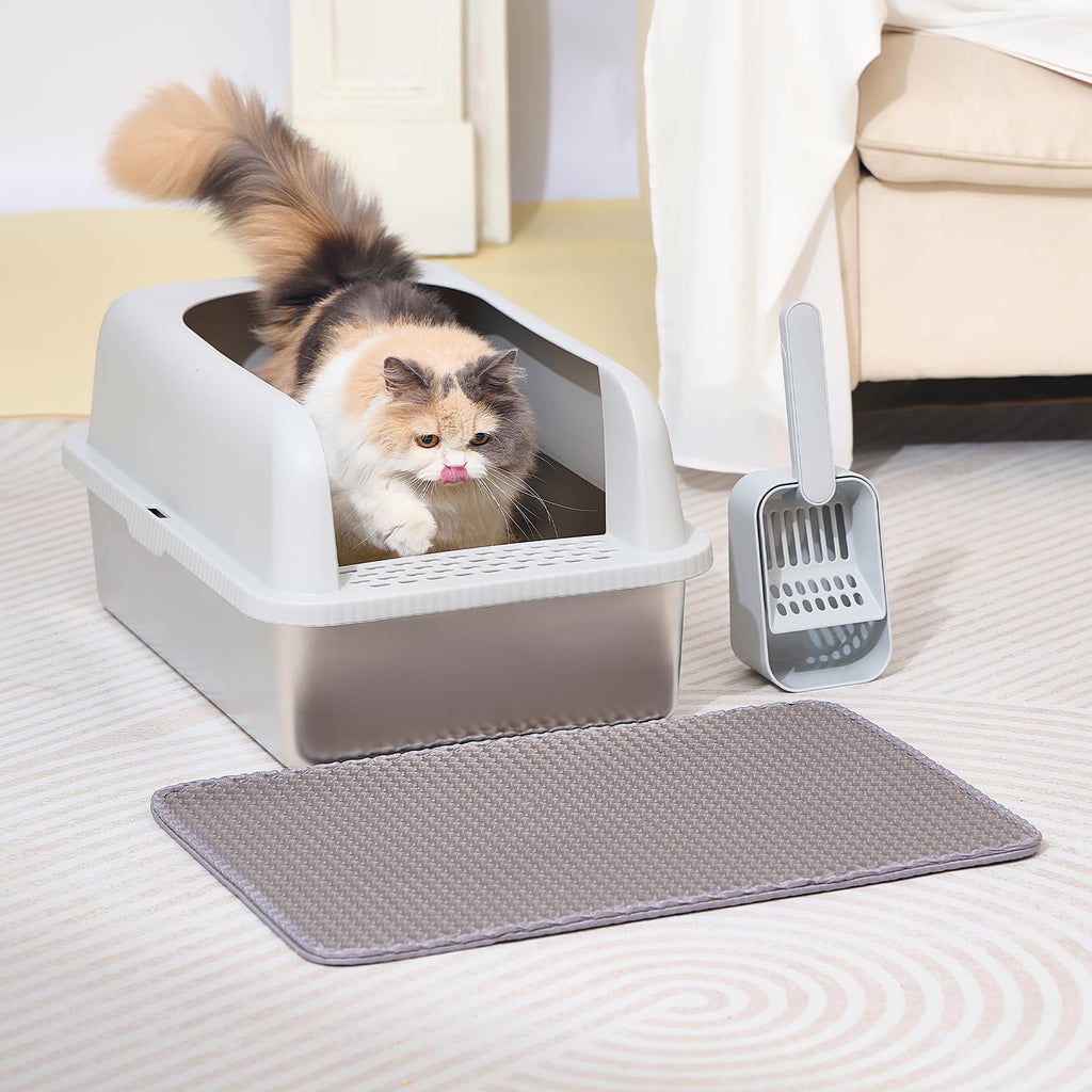 Stainless Steel Cat Litter Box with Lid W2193
