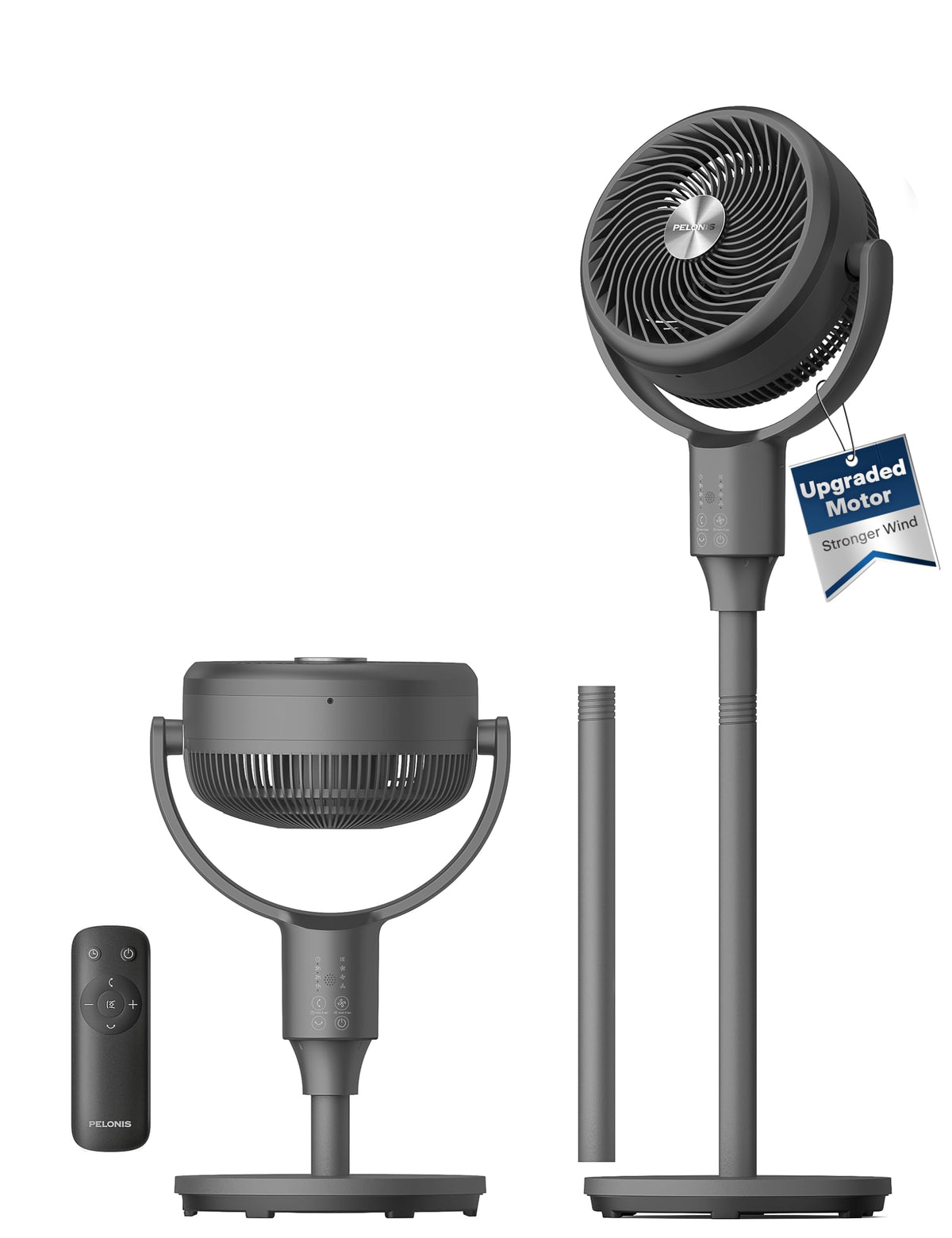 Grey Air Circulator Fan with Remote S246