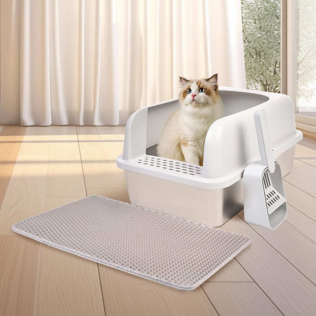 Stainless Steel Cat Litter Box with Lid W2193