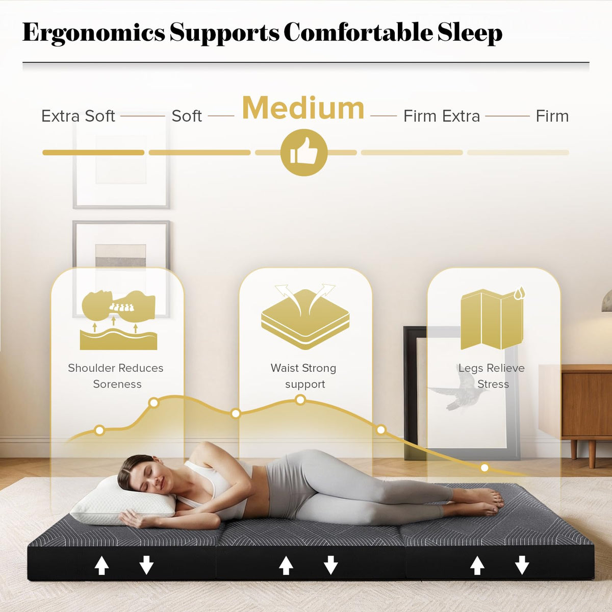 Folding Mattress Twin Size 6 Inch D96474