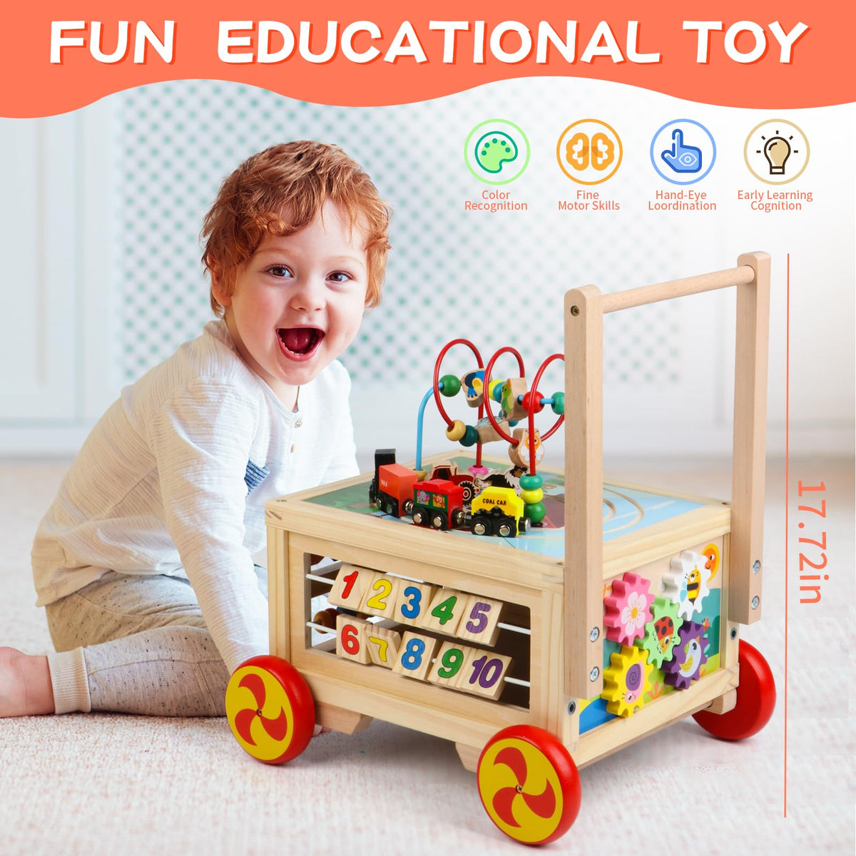Wooden 7-in-1 Activity Cube N2738