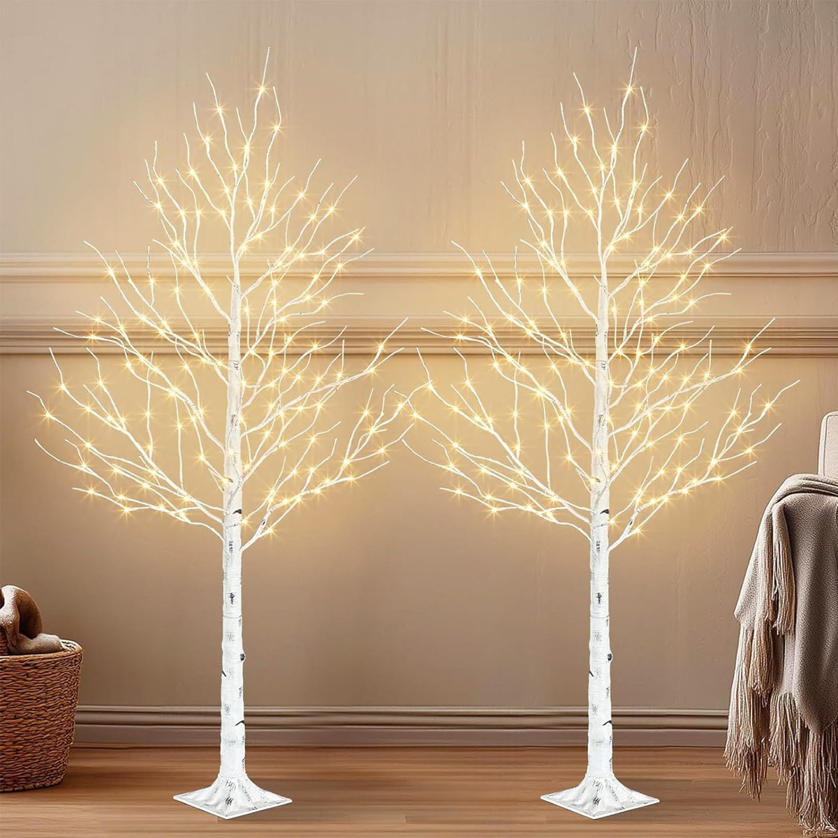 6ft Lighted Birch Tree V422317