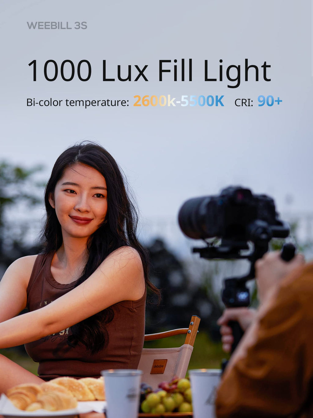 3KG Payload Gimbal Stabilizer with Fill Light J407527