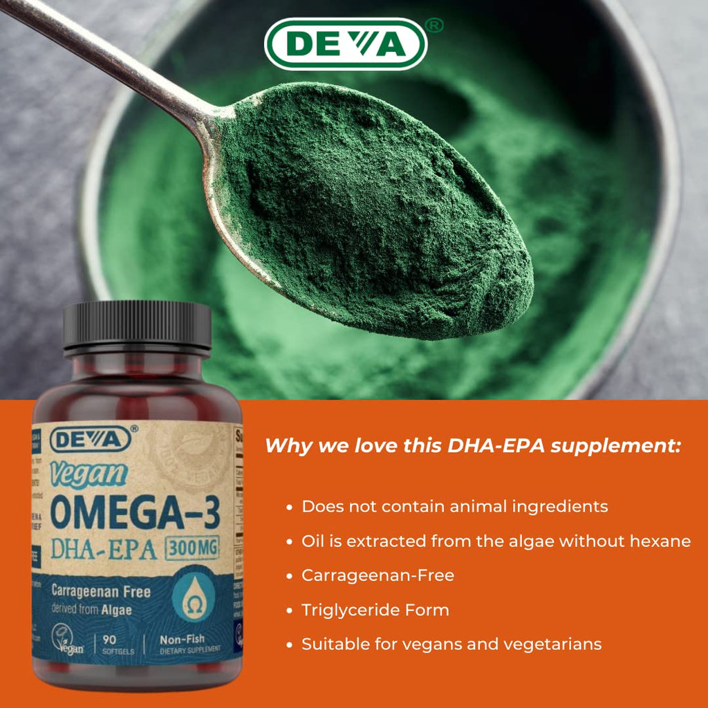 Vegan Omega-3 DHA EPA 300 mg 90 Softgels M5911