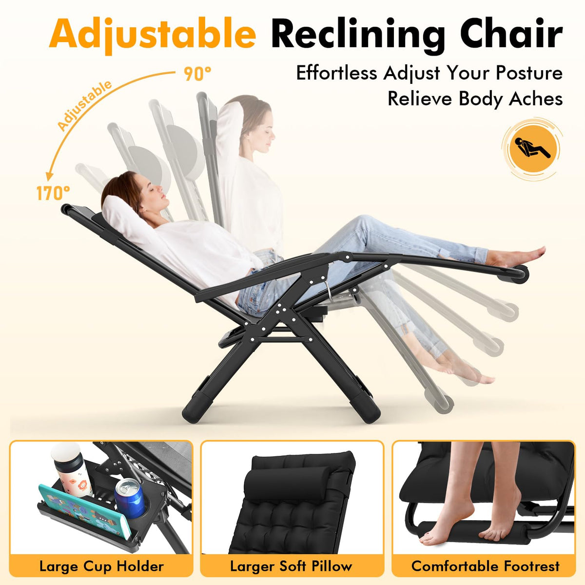 Oversized Zero Gravity Chair G38757