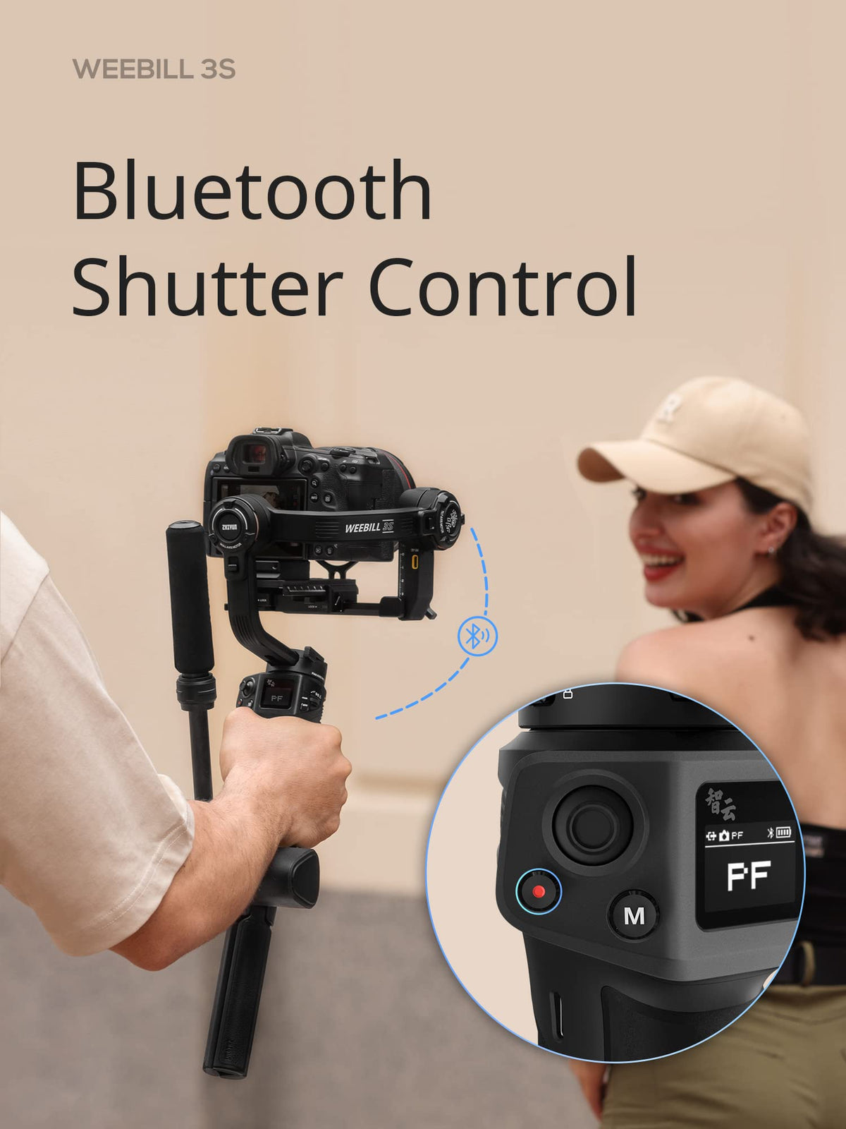 3KG Payload Gimbal Stabilizer with Fill Light J407527