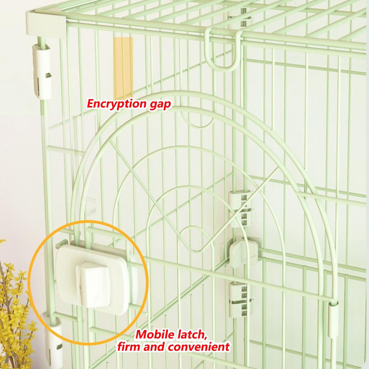 3/4-Tier Wire Cat Cage Playpen with Hammock and Platforms G2089