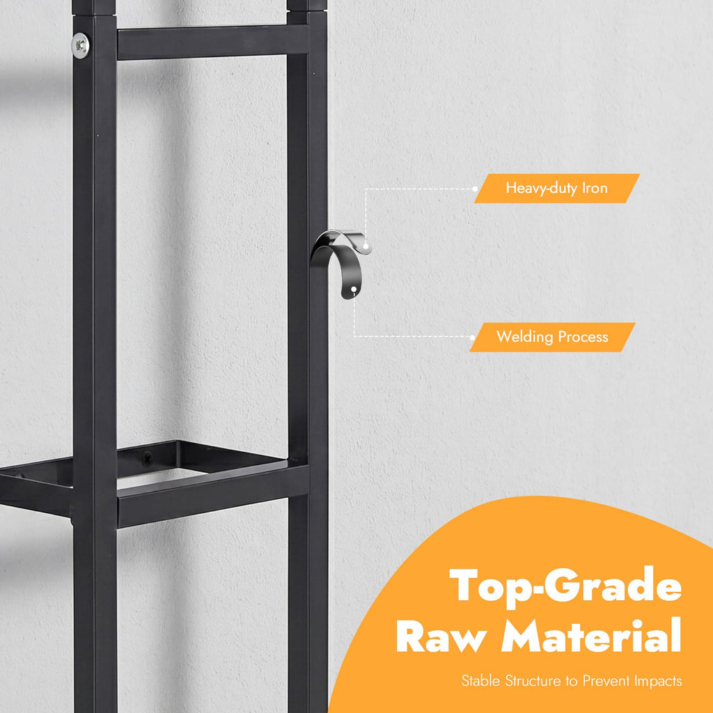 5Pcs Wall Mount Media Storage Rack V302