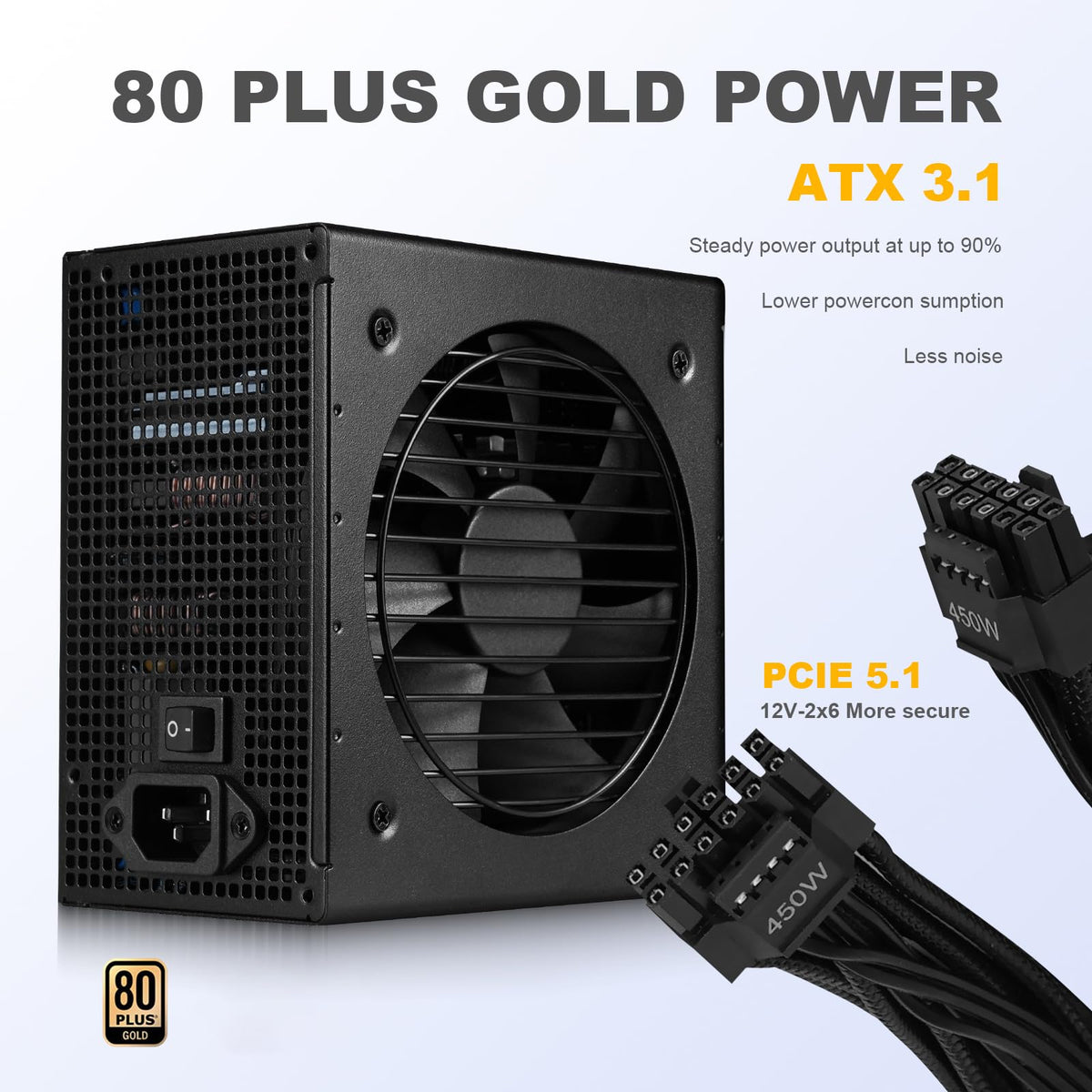 750W Fully Modular ATX 3.1 Power Supply Black Q276230