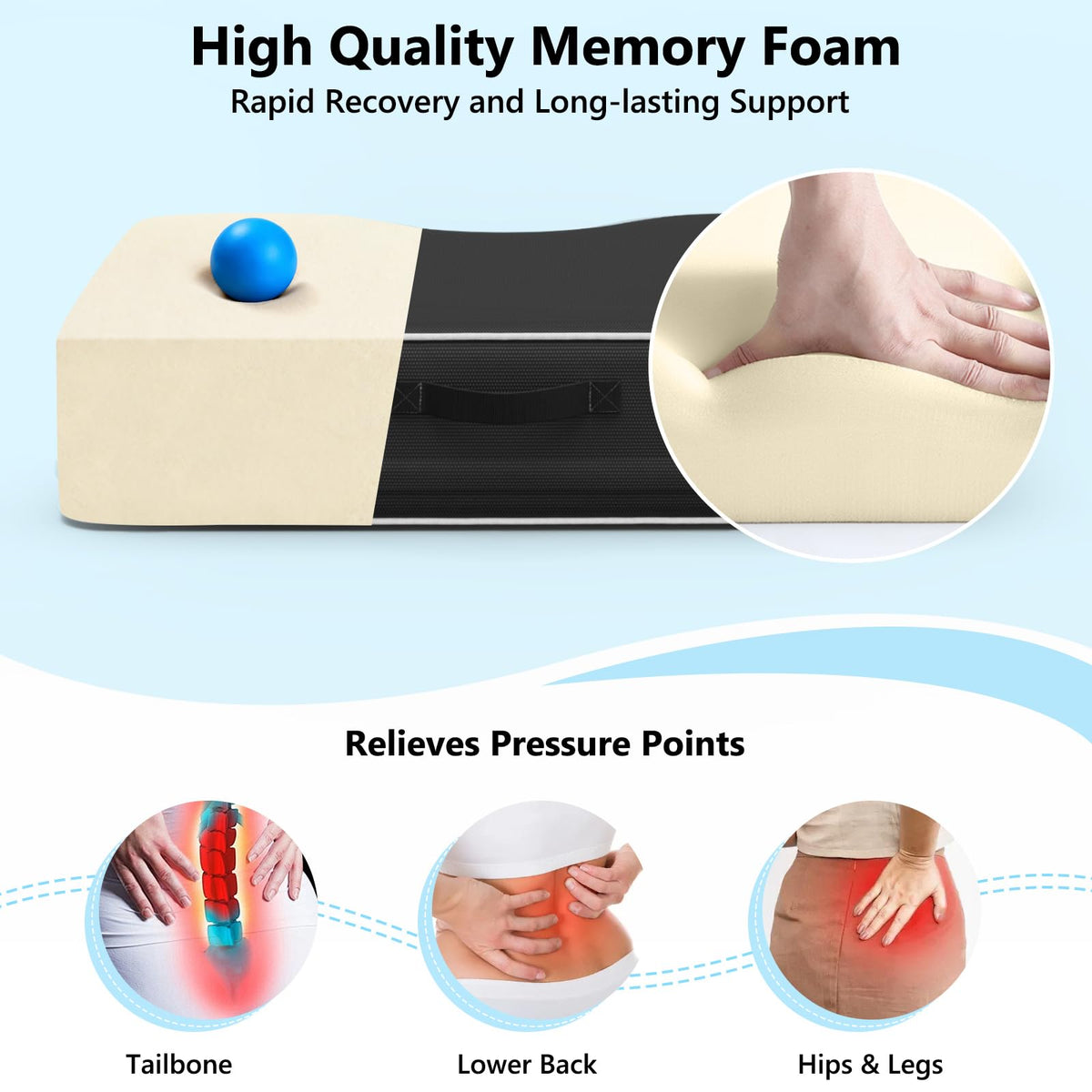 Waterproof Extra Thick 3.5" Portable Stadium Seat Cushions U658272