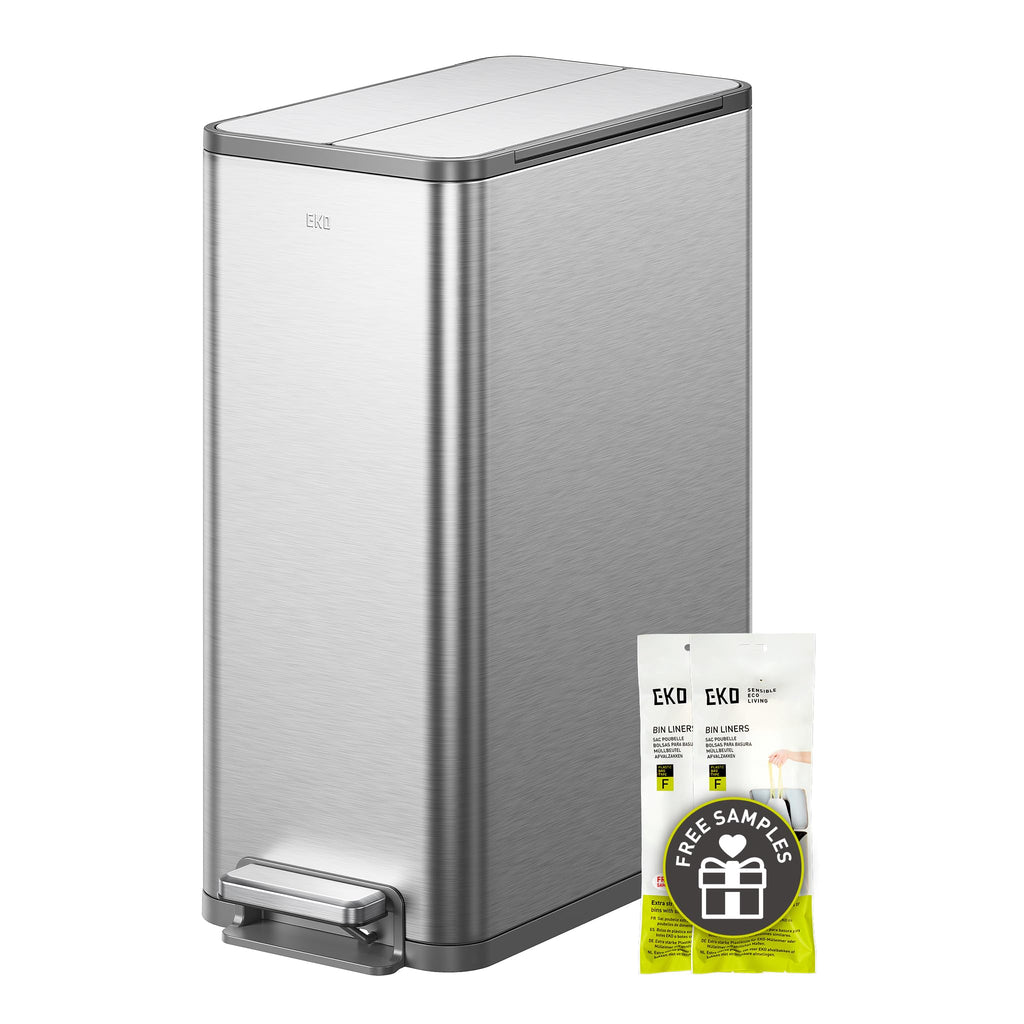 50L Stainless Steel Slim Step Trash Can G3329
