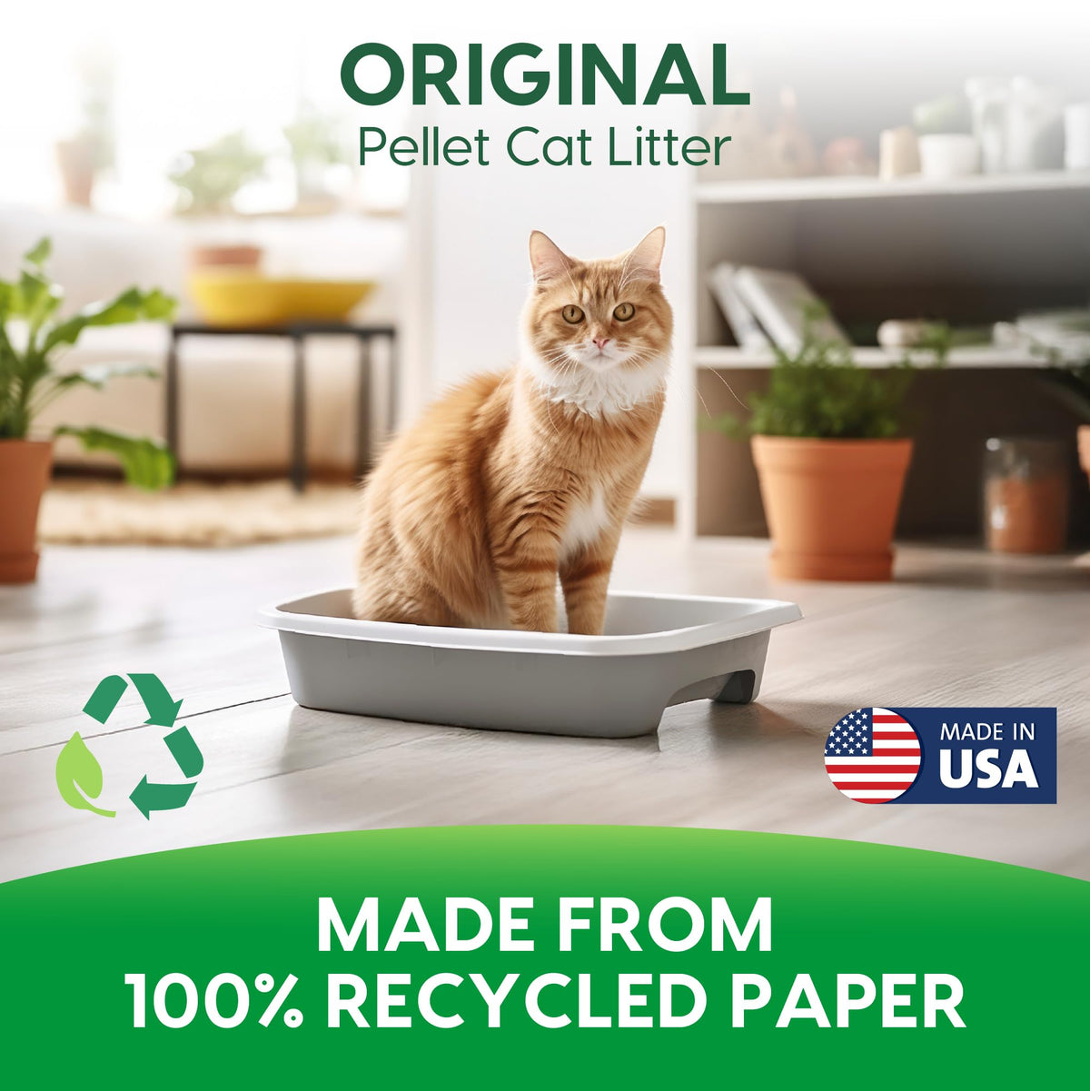 Non-Clumping Paper Cat Litter 25 Pound C248