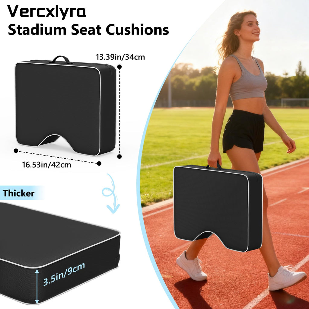 Waterproof Extra Thick 3.5" Portable Stadium Seat Cushions U658272