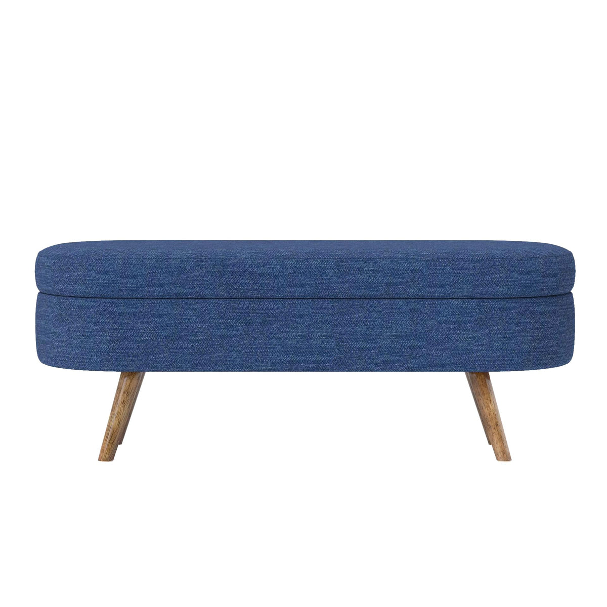 Oval Storage Bench with Rubber Wood Legs P78576