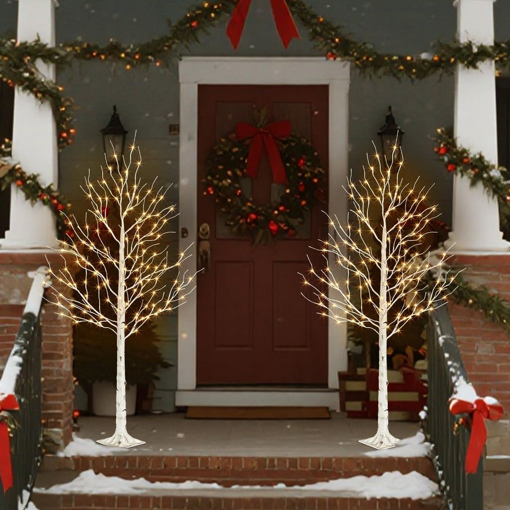6ft Lighted Birch Tree V422317