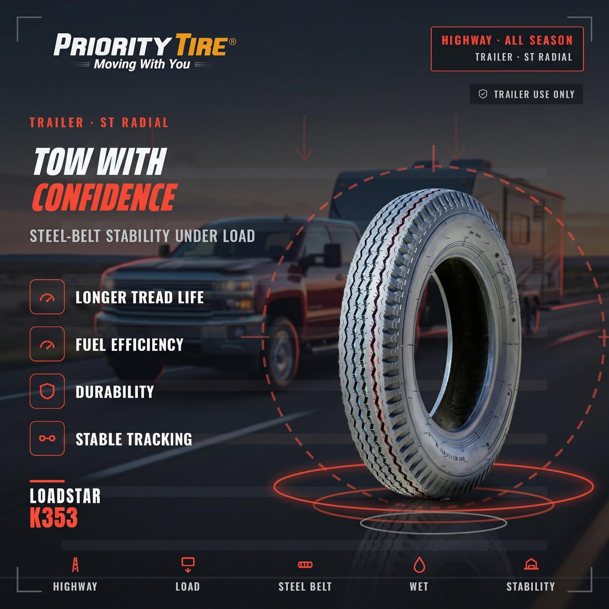 5.30X12" Trailer Tire O8559