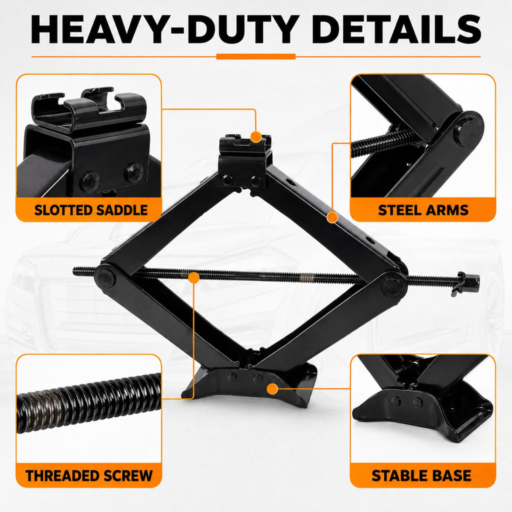 3 Ton Scissor Car Jack Kit with Ratchet Wrench A726215