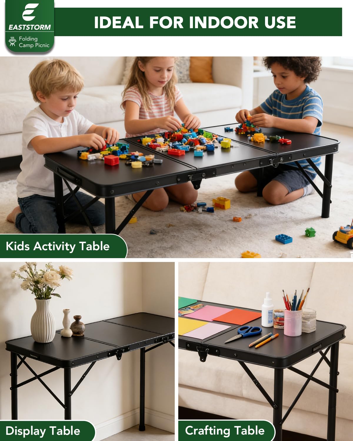 Small Folding Camping Table Black X520603