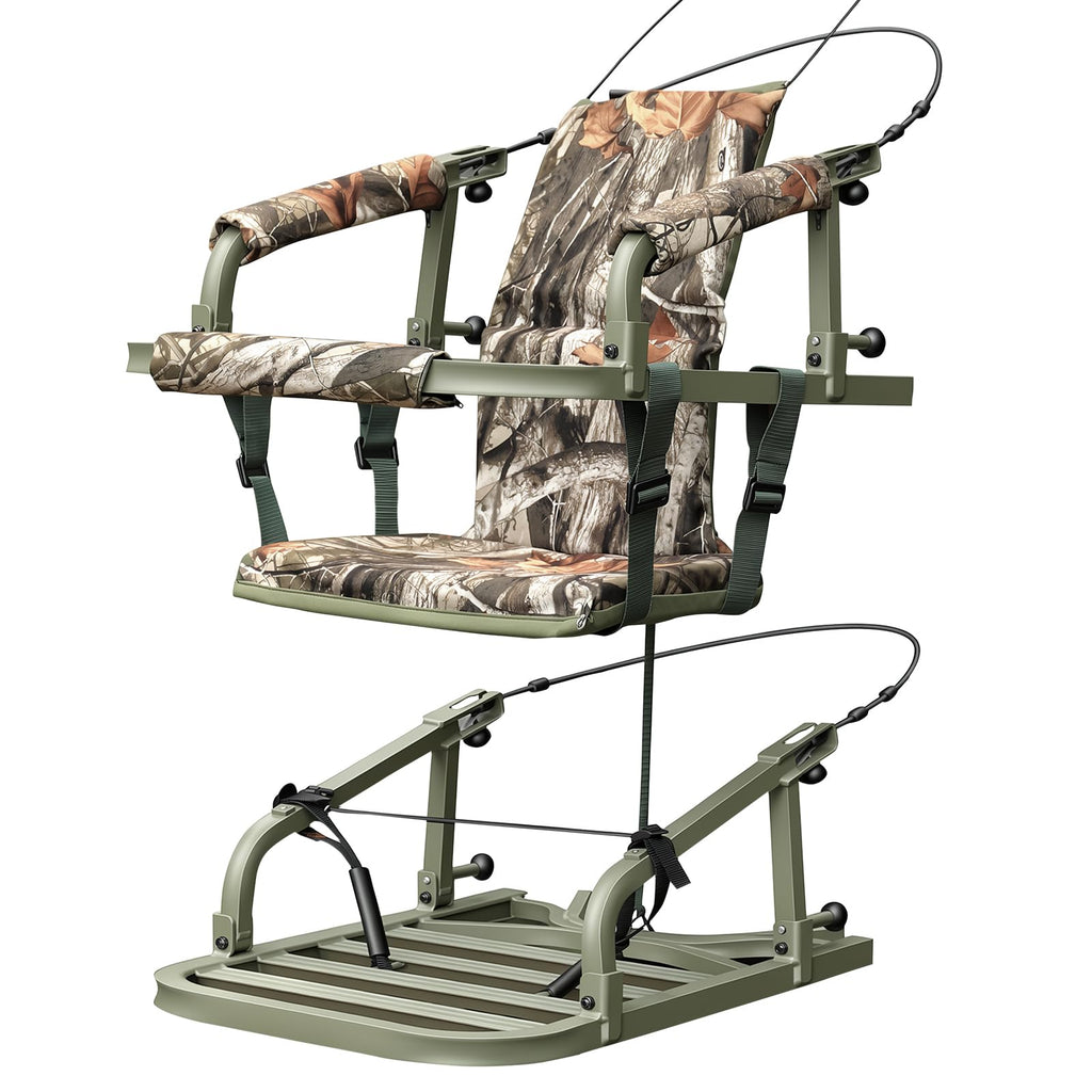 Climbing Tree Stand with Harness and Camo Seat Cushion K948227