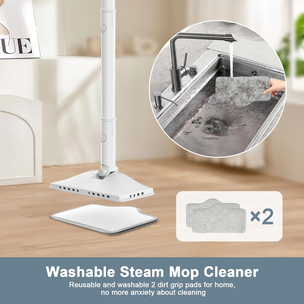 1200W Rotatable Steam Mop with 2 Modes, 400ML Tank, 23FT Cord K175483