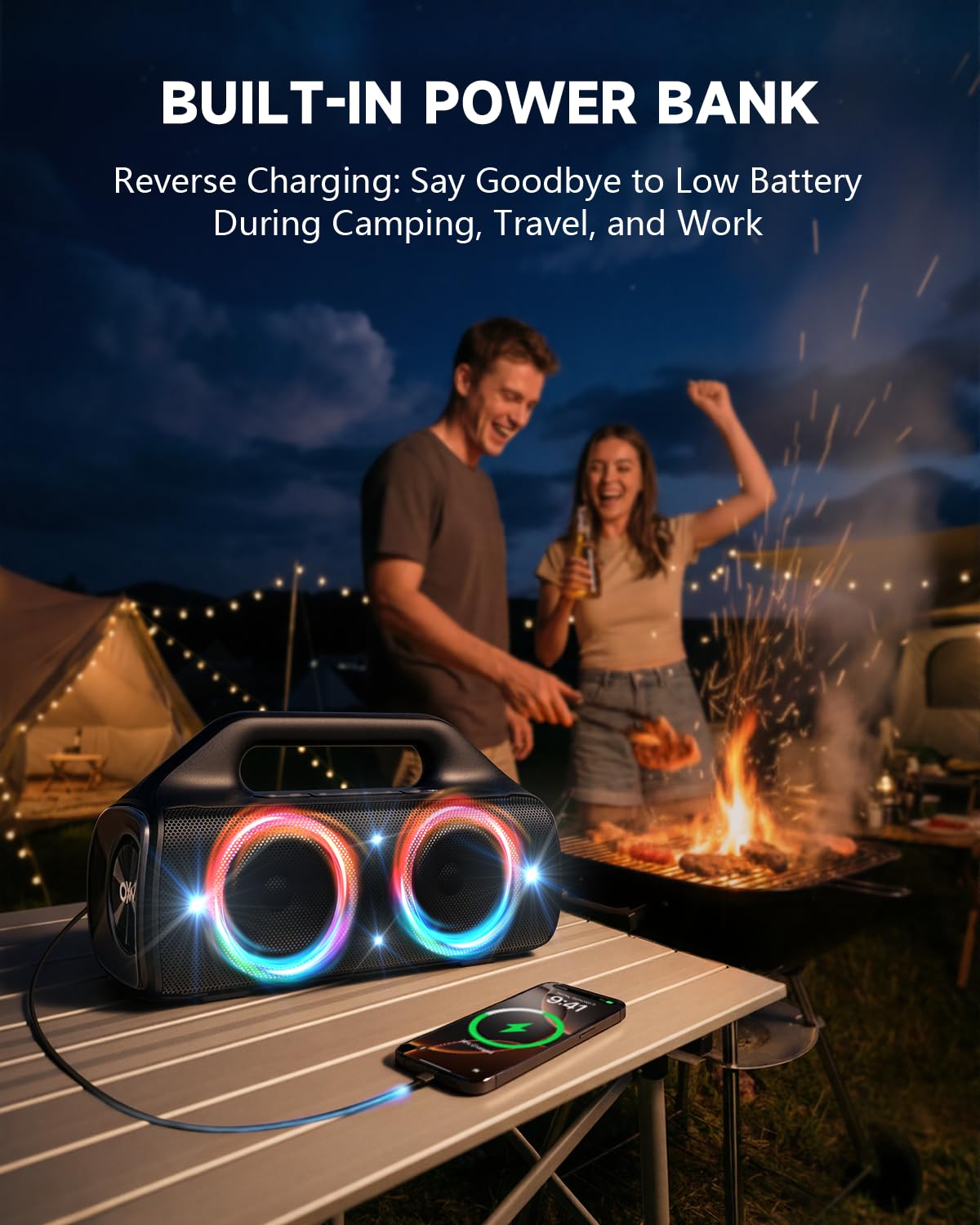 80W IP67 Waterproof Wireless Outdoor Bluetooth Speaker E298894