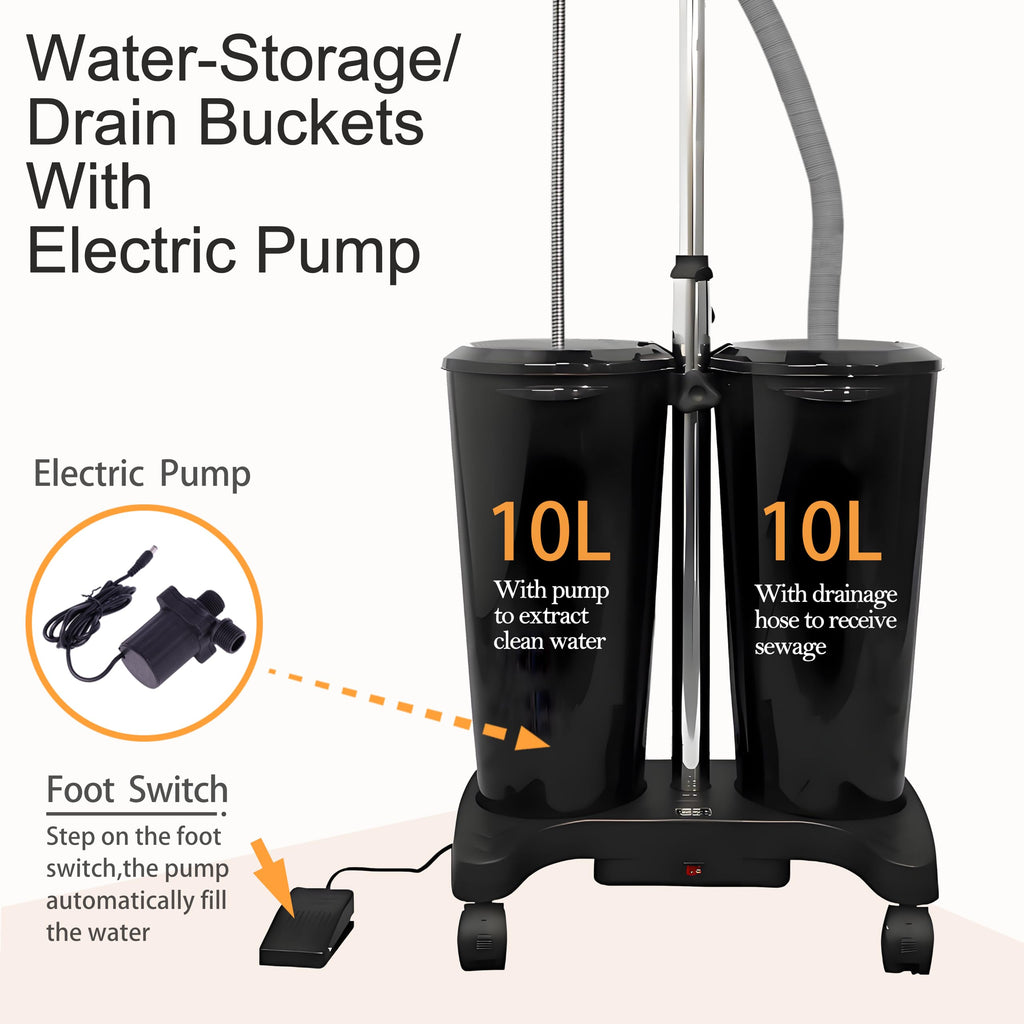 Portable Shampoo Bowl with Electric Pump and Water Tanks V4384