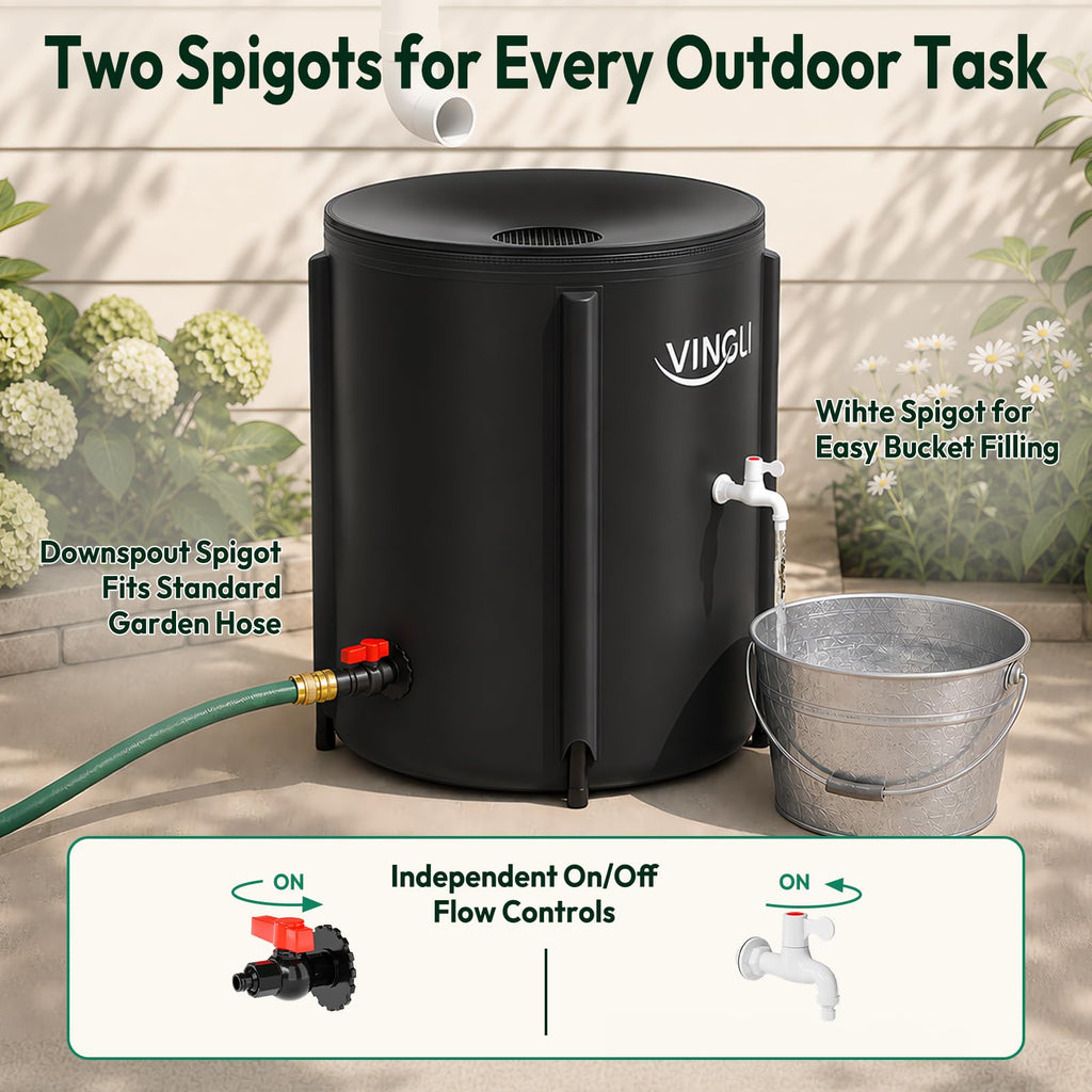 Collapsible 50 Gallon Rain Barrel E899154