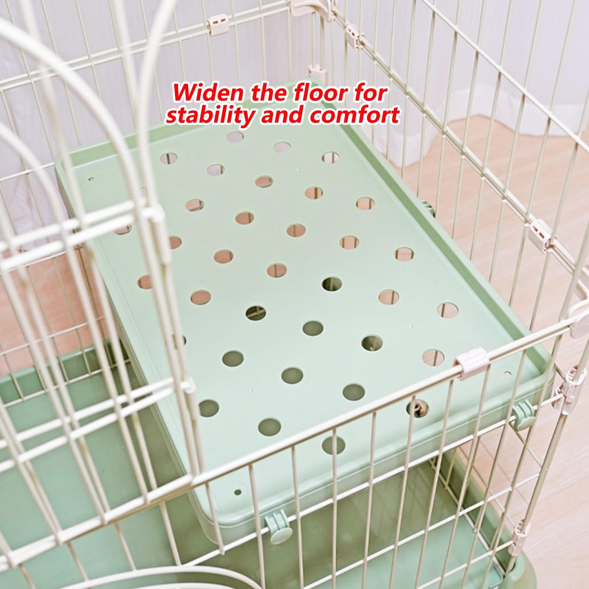 3/4-Tier Wire Cat Cage Playpen with Hammock and Platforms G2089
