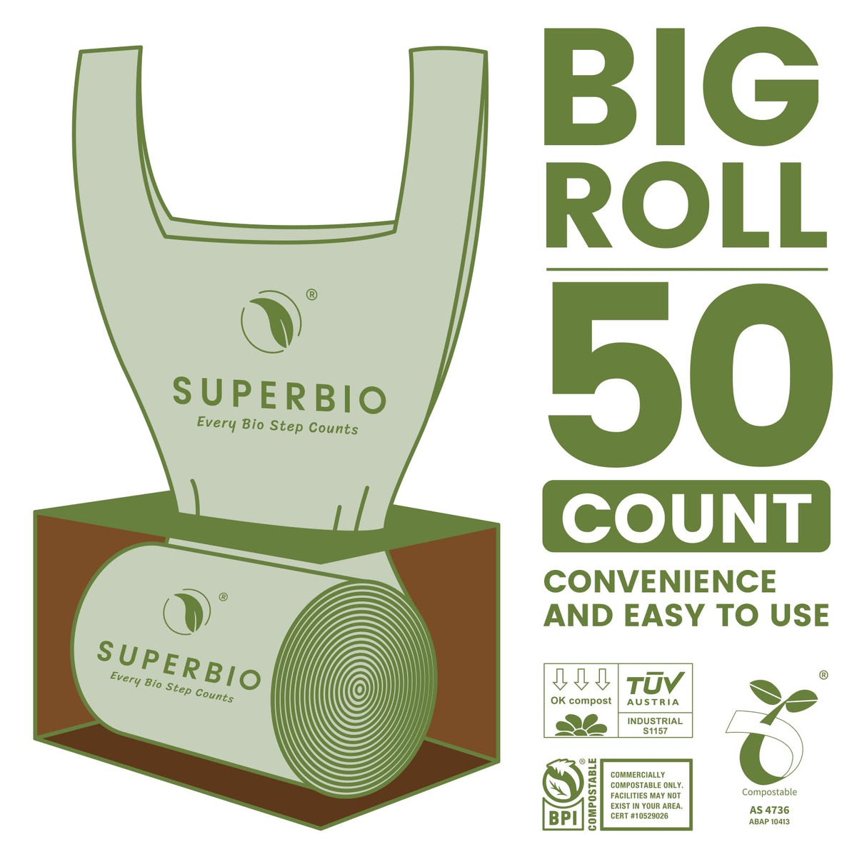 1.6 Gallon Compostable Food Scrap Bags G559334