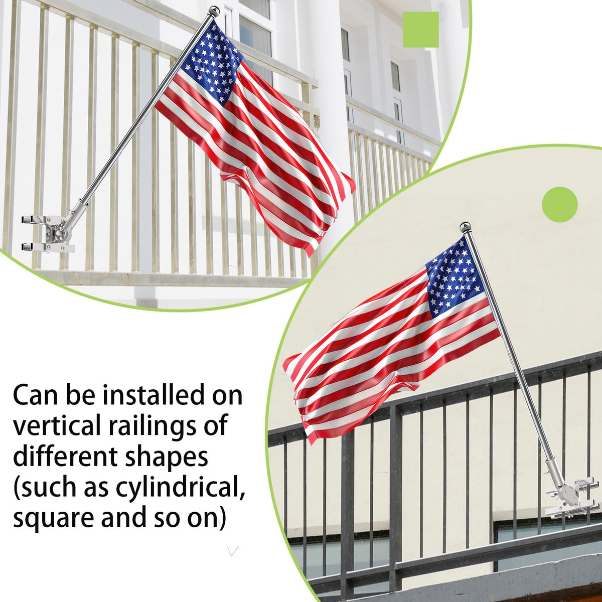 316 Stainless Steel Flagpole Holder for 1-Inch Flagpoles G54420