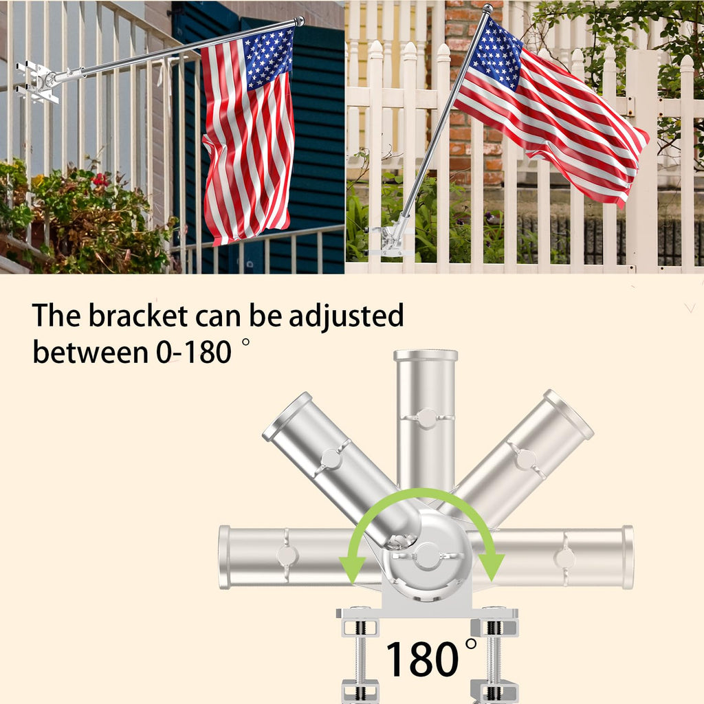 316 Stainless Steel Flagpole Holder for 1-Inch Flagpoles G54420