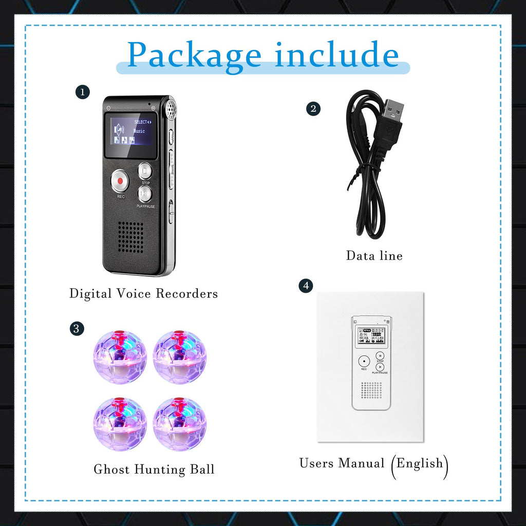 Black EVP Recorder Ghost Hunting Kit T3165