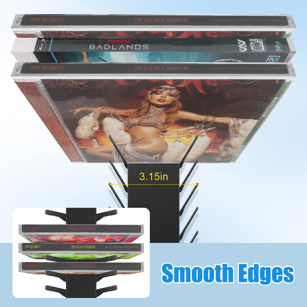 4 Pack Wall Mount Metal DVD Shelf S8439