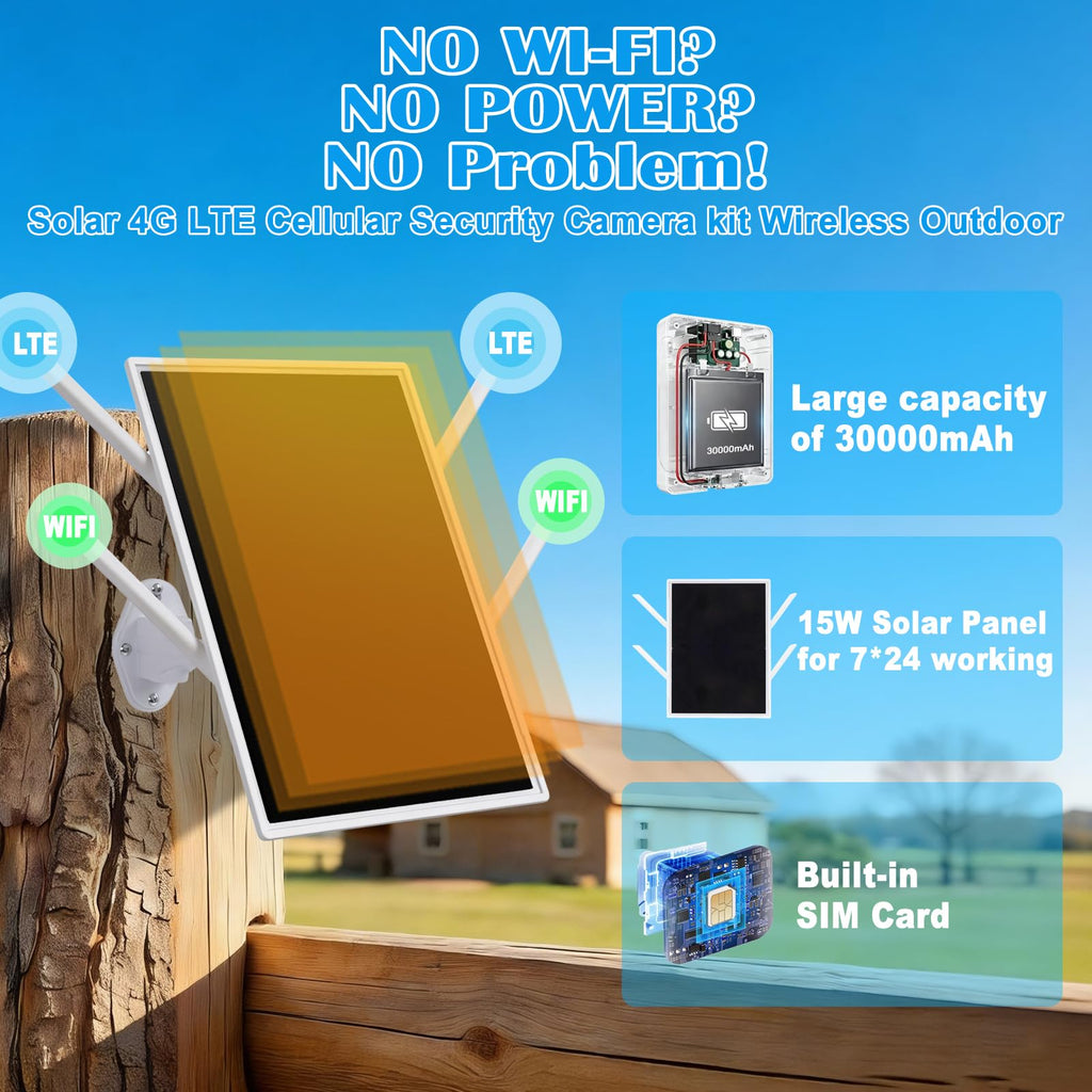 4G Solar Security Camera System with Base Station L84062