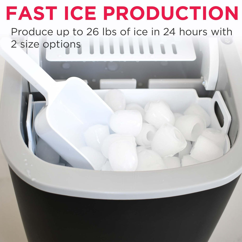Compact Countertop Ice Maker 26 lb per Day Black W458853