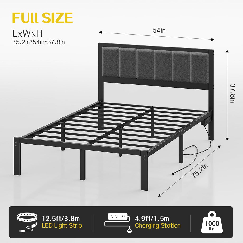 Full Bed Frame with Headboard D46518