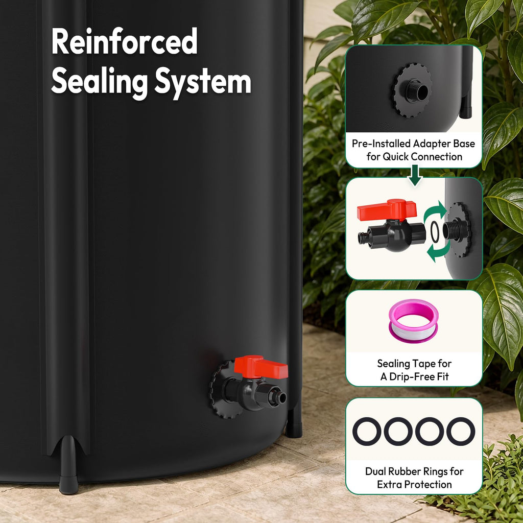 Collapsible 50 Gallon Rain Barrel E899154