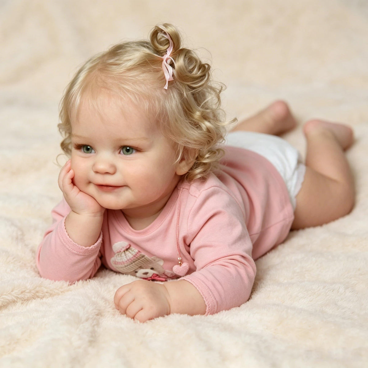 20 Inch Realistic Baby Dolls Girl with Blonde Hair A42397