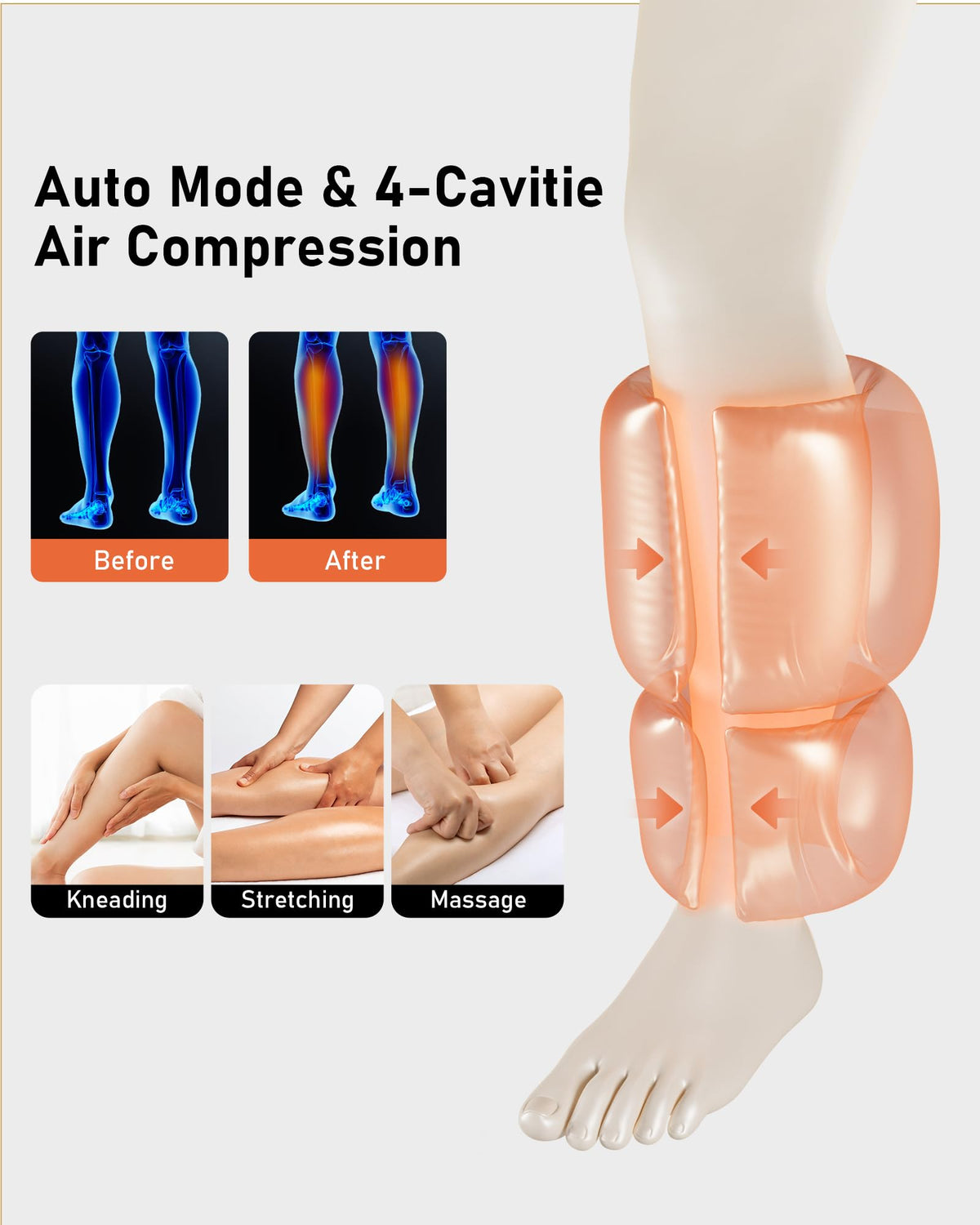 Cordless Calf Massager with Heat and Compression M3241