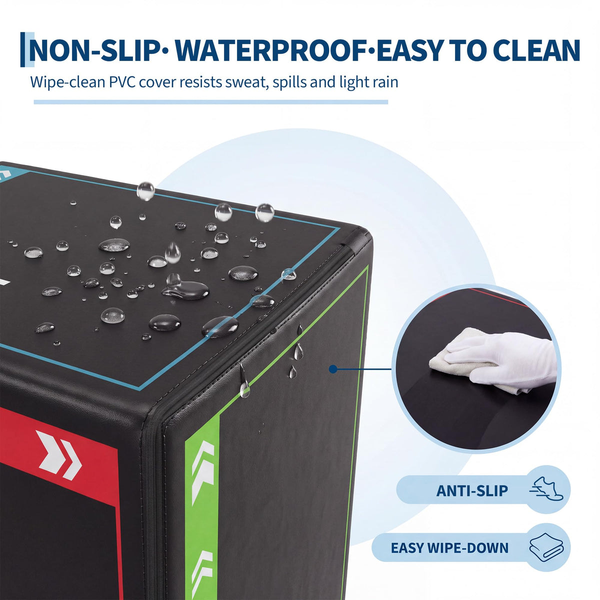 3 in 1 Plyometric Jump Box with Non-Slip Surface F7767
