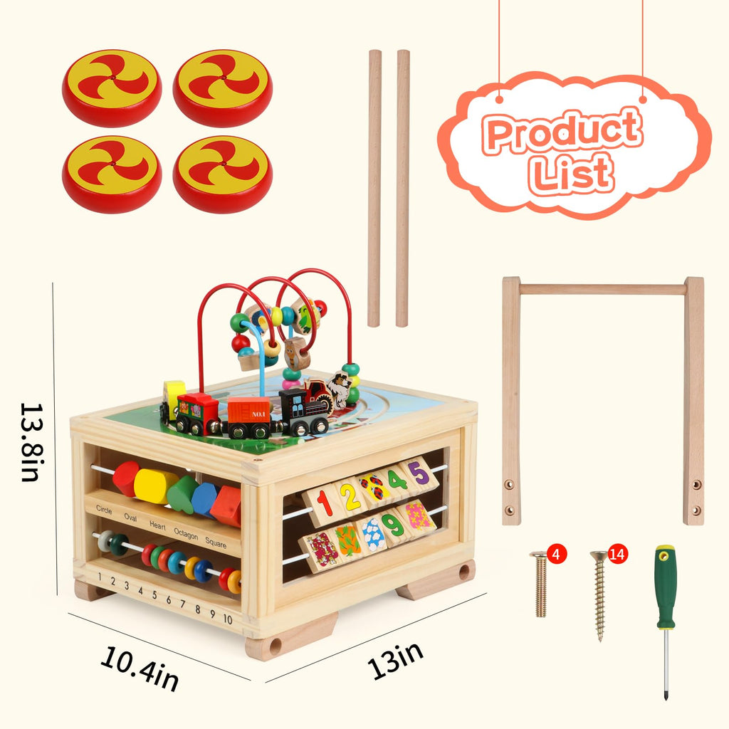 Wooden 7-in-1 Activity Cube N2738
