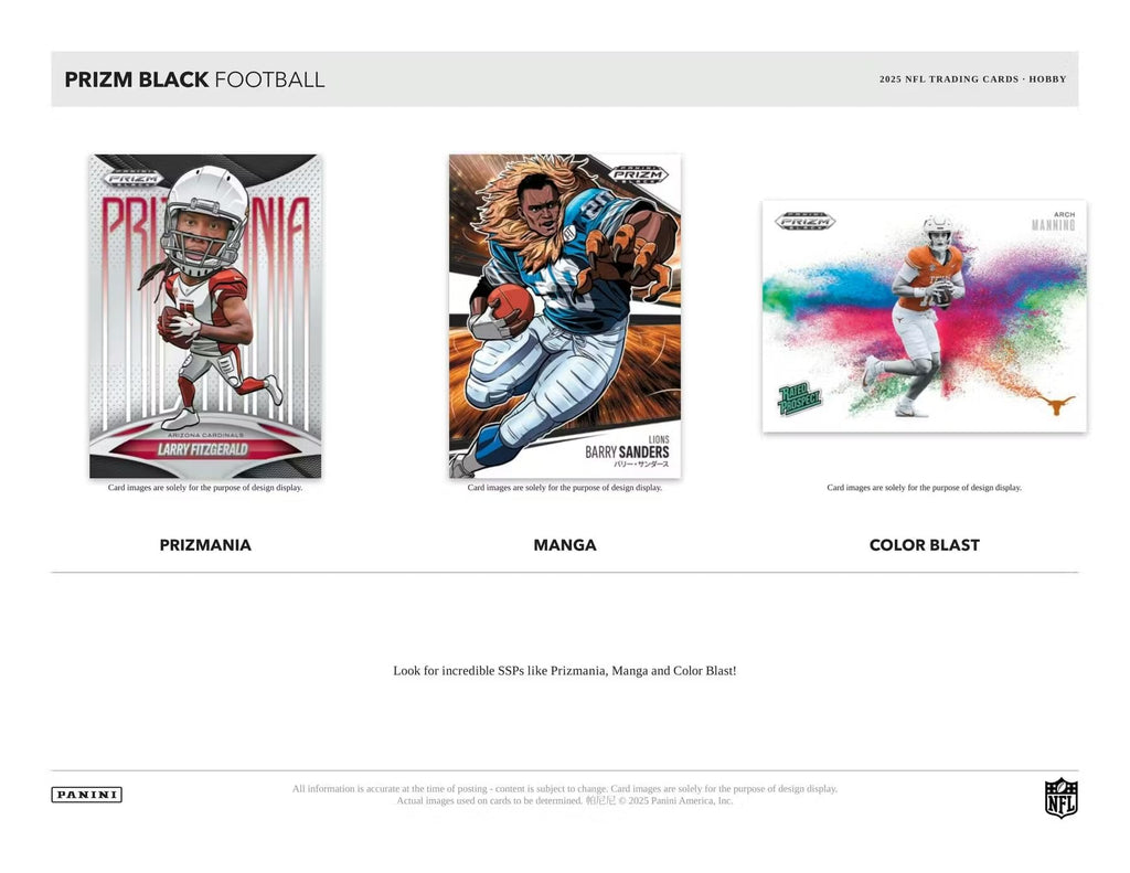 2025 Panini Prizm Black Football Trading Card Box T5279