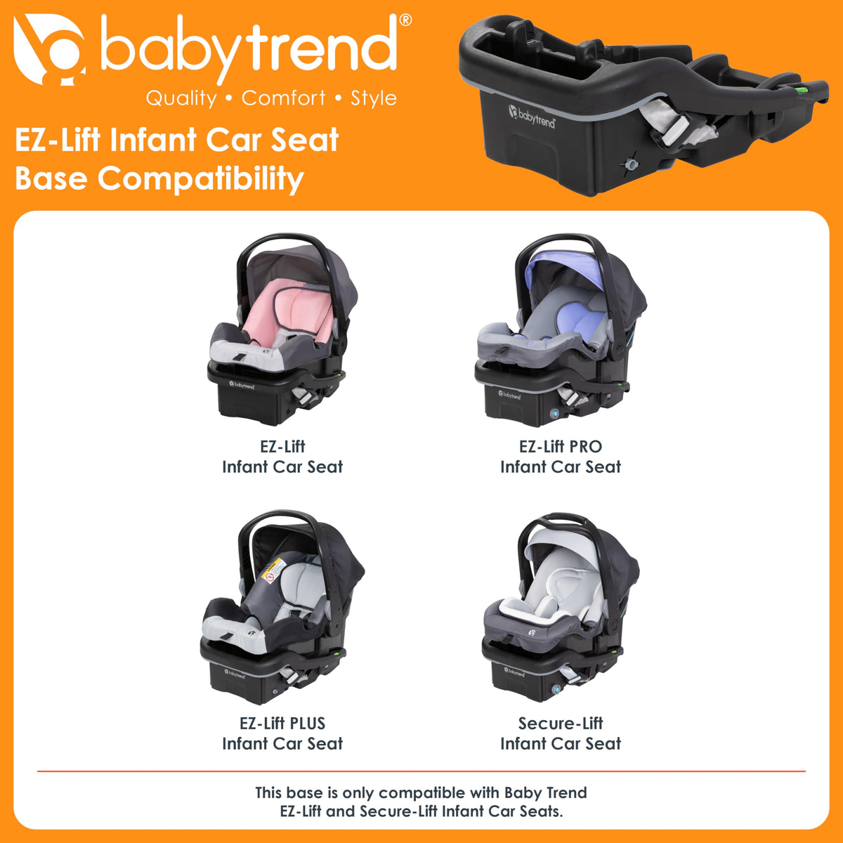 Black Infant Car Seat Base Q677324